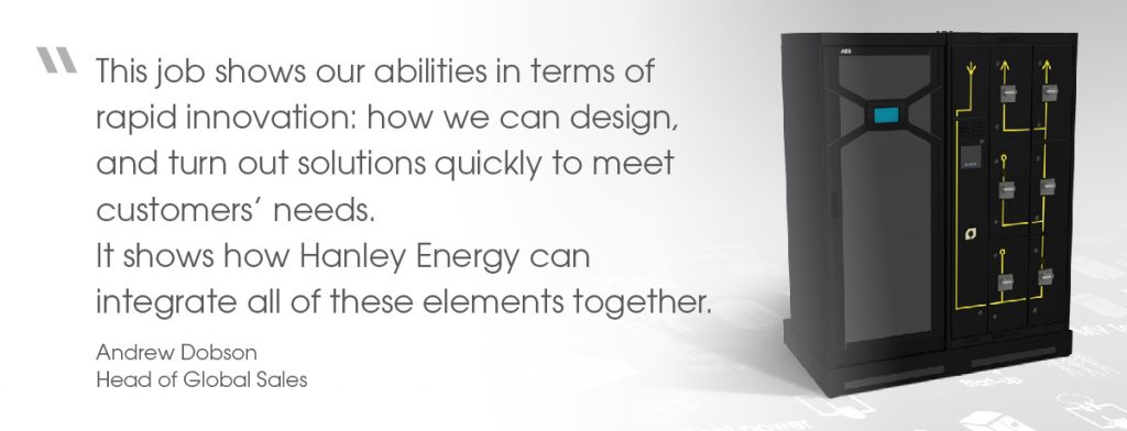 Quote from Andrew Dobson, Head of Global Sales at Hanley Energy, on modular power skid