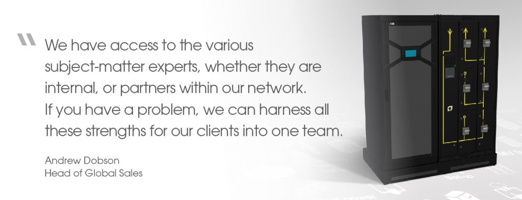 Quote from Andrew Dobson, Head of Global Sales at Hanley Energy, on modular power skid