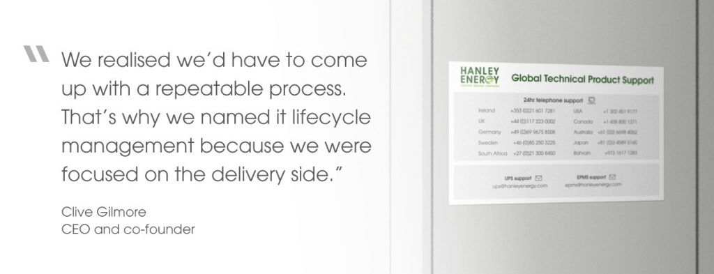 Quote from CEO and co-founder, Clive Gilmore, on the repeatable process of lifecycle management and focus on delivery side.